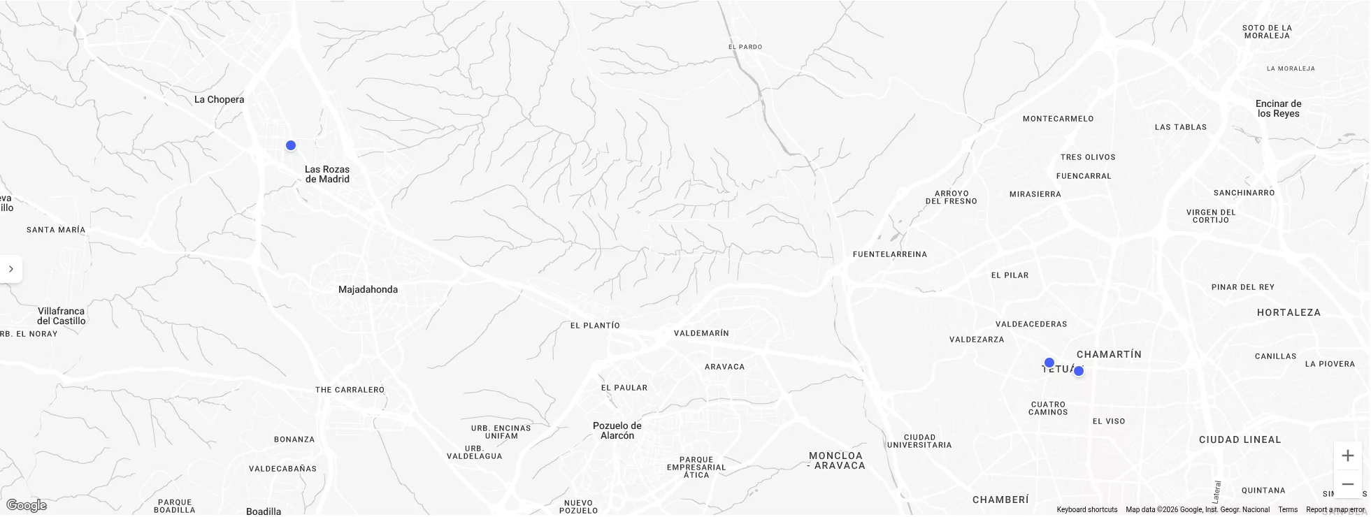 madrid drop-off points map